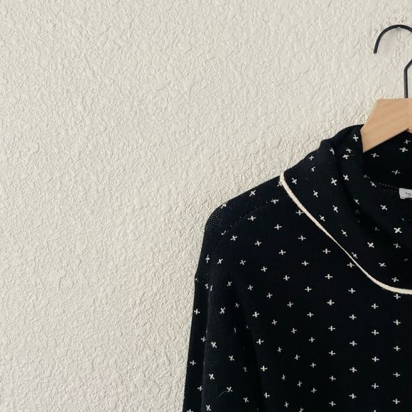 Tribal Jeans Black & Cream Hearts and Dots Turtleneck Sweater - Picture 3 of 10